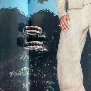 3 Item Bundle~Glorious STERLING Silver GARNET Bundle❤️Any Special Occasion